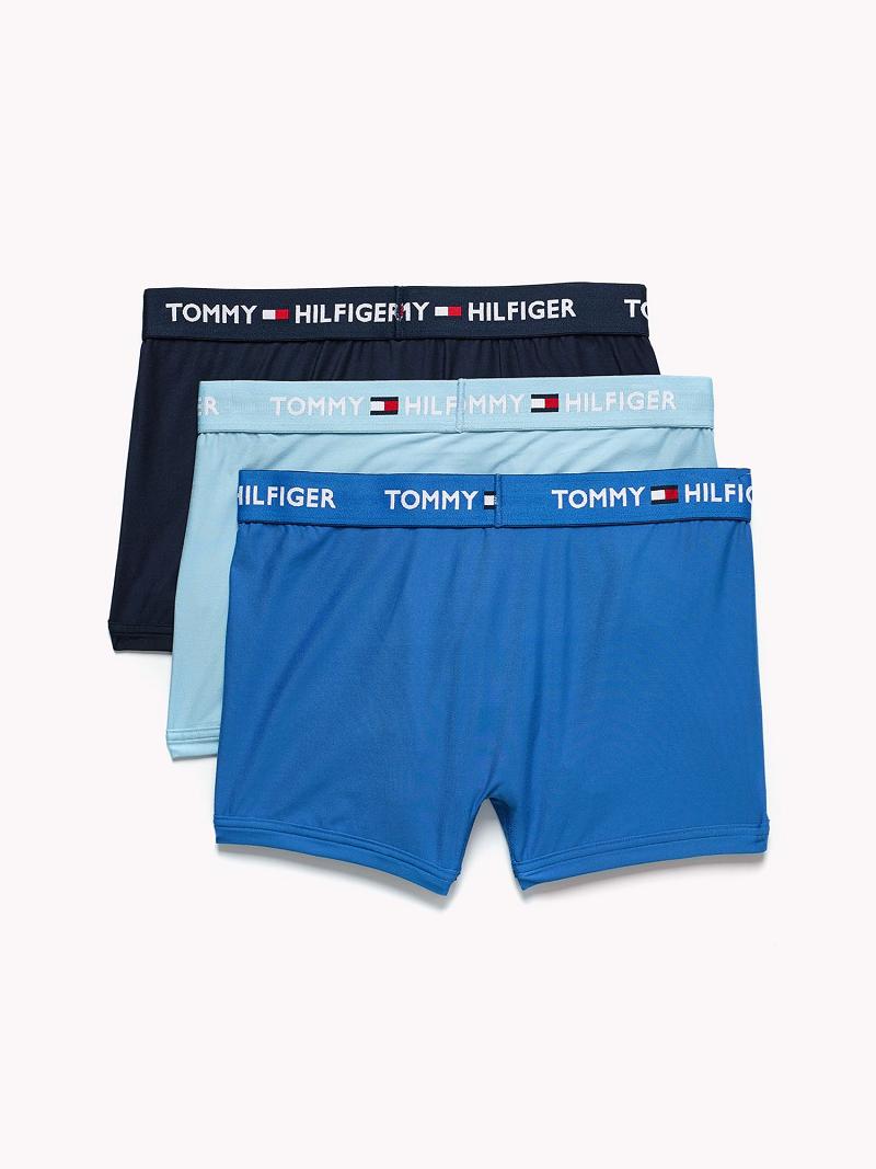 Férfi Tommy Hilfiger Everyday microfiber trunk 3pk Trunks Kék Színes | HU 1299FDN